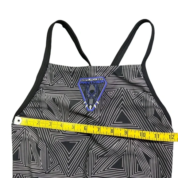 ADIDAS MARVEL Black Panther girls XL athletic cross back training swimsuit NWT - Picture 5 of 10